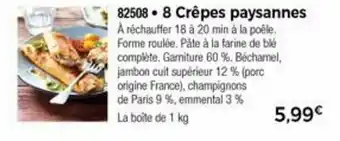 Thiriet 8 Crêpes paysannes offre