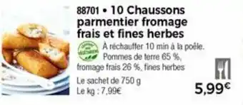 Thiriet 10 Chaussons parmentier fromage frais et fines herbes offre