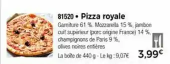 Thiriet Pizza royale offre