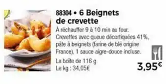 Thiriet 6 Beignets de crevette offre
