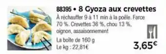 Thiriet 8 Gyoza aux crevettes offre