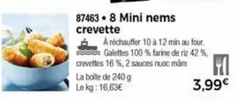 Thiriet 8 Mini nems crevette offre
