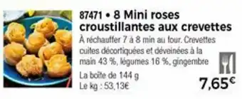 Thiriet 8 Mini roses croustillantes aux crevettes offre