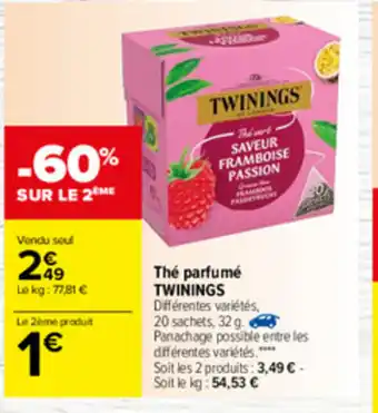 Carrefour Thé parfumé Twining offre
