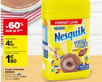 Carrefour Poudre chocolatée Nesquik offre