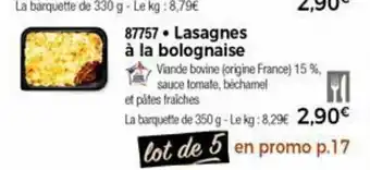 Thiriet Lasagnes a la Bolognaise offre