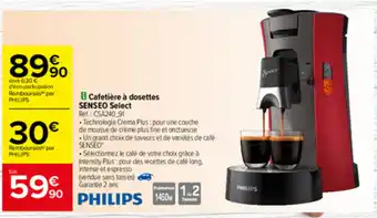 Carrefour Cafetière à dosettes Senseo Select offre