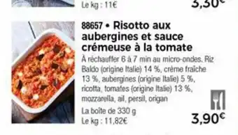 Risotto Aux Aubergines Et Sauce Crémeuse a la Tomate