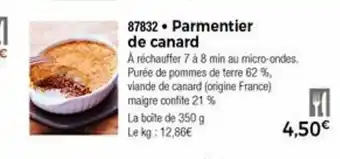 Thiriet Parmentier De Canard offre