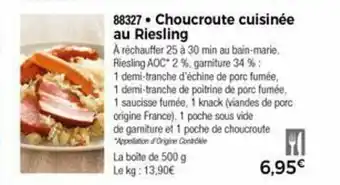 Thiriet Choucroute Cuisinée Au Riesling offre