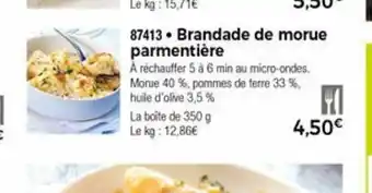 Thiriet Brandade De Morue Parmentiére offre