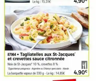 Thiriet Tagliatelles Aux St-Jacques Et Crevettes Sauce offre