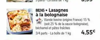 Thiriet Lasagnes a la Bolognaise offre