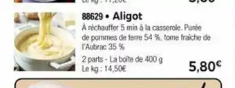 Thiriet Aligot offre