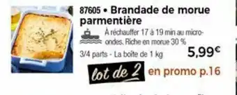 Thiriet Brandade De Morue Parmentiére offre
