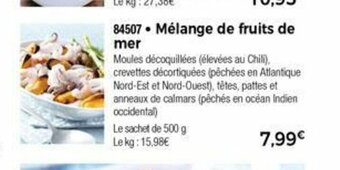Thiriet Mélange De Fruits De Mer offre