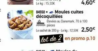 Thiriet Moules Cuites Décoquillées offre