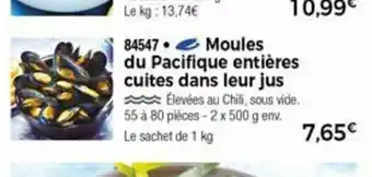 Thiriet Moules Du Pacifique Entiéres Cuites Dans Leur Jus offre