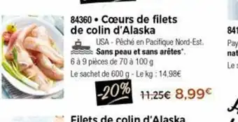 Thiriet Coeurs De Filets De Colin D'Alaska offre