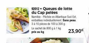 Thiriet Queues De Lotte Du Cap Pélées offre