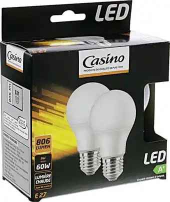 Casino Supermarchés Ampoules LED Casino 60W offre