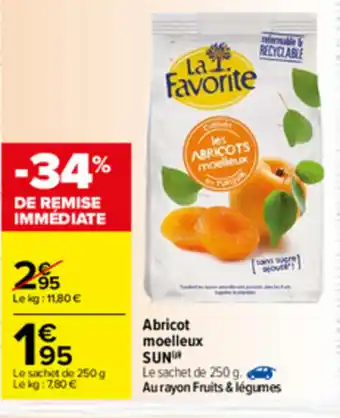 Carrefour Abricot moelleux Sun offre
