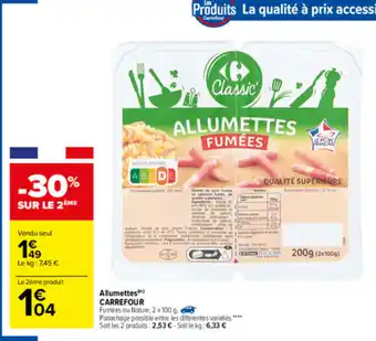 Carrefour Allumettes Carrefour offre