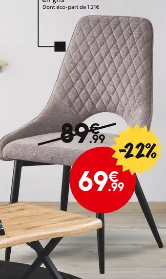 Maxi Bazar Chaise hermance beige 53x58x95cm offre