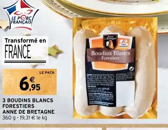 3 BOUDINS BLANCS FORESTIERS