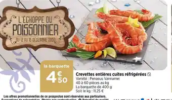 Bi1 Crevettes entières cuites réfrigérées offre