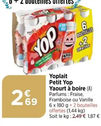 Bi1 Yoplait Petit Yop Yaourt à boire offre