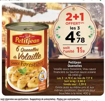 Petitjean quenelles