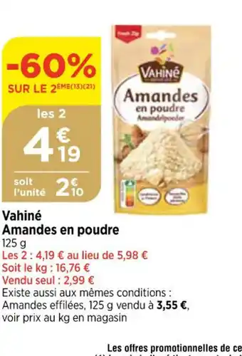Bi1 Vahiné Amandes en poudre 125 g offre