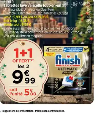 Bi1 Tablettes lave vaisselle tout-en-un offre
