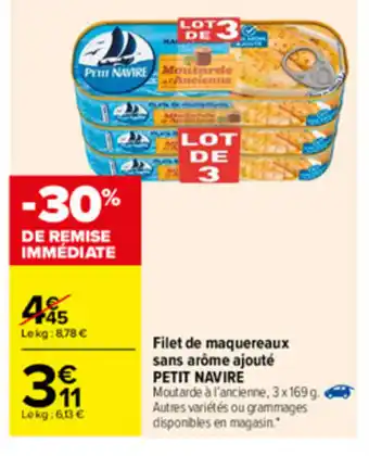 Carrefour Filet de maquereaux sans arôme ajouté offre