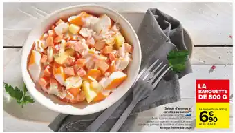 Carrefour Salade d'ananas et carottes au surimi offre