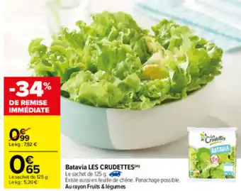 Carrefour Batavia les crudettes offre