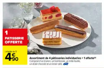 Carrefour Assortiment de 4 pâtisseries individuelles offre
