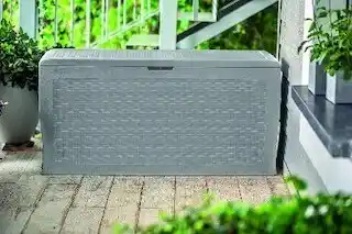 Brico Dépôt Coffre "Tahiti" gris clair 270 L offre