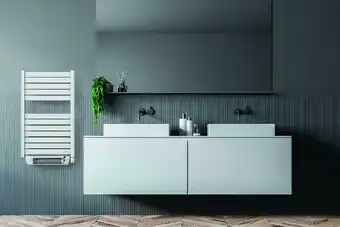 Brico Dépôt Sèche-serviettes électrique 500 W + soufflerie 1 000 W "Trevi" blanc offre