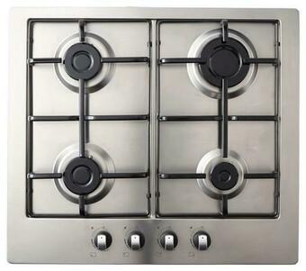 Brico Dépôt Plaque de cuisson gaz inox à 4 zones - L. 56 x P. 49 cm offre