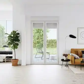 Brico Dépôt Porte-fenêtre PVC + volet roulant intégré 2 vantaux H. 205 x l. 120 cm offre