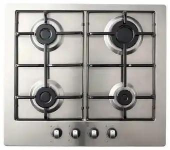 Brico Dépôt Plaque de cuisson gaz inox à 4 zones - L. 56 x P. 49 cm offre