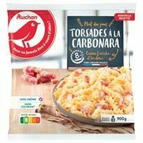 Auchan TORSADES À LA CARBONARA SURGELÉES offre