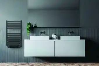 Brico Dépôt Sèche-serviettes électrique 500 W + soufflerie 1 000 W "Trevi" gris offre
