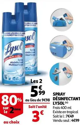 Auchan SPRAY DÉSINFECTANT offre