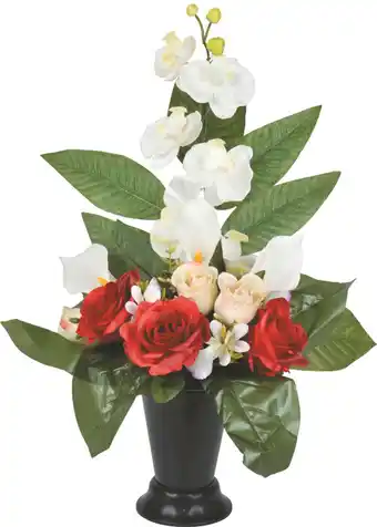 Centrakor Le cône de roses, orchidée et arums offre
