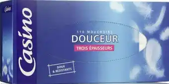 Géant Casino Mouchoirs boîte Douceur Trois épaisseurs offre