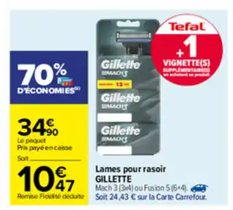 Carrefour Lames pour rasoir offre