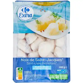 Carrefour Carrefour extra noix de saint-jacques sans corail surgelées offre